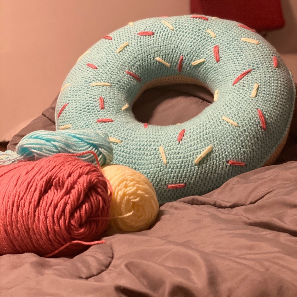 Yummy donut pillow